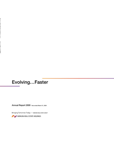Thumbnail Nomura Real Estate Holdings Annual Report 2009