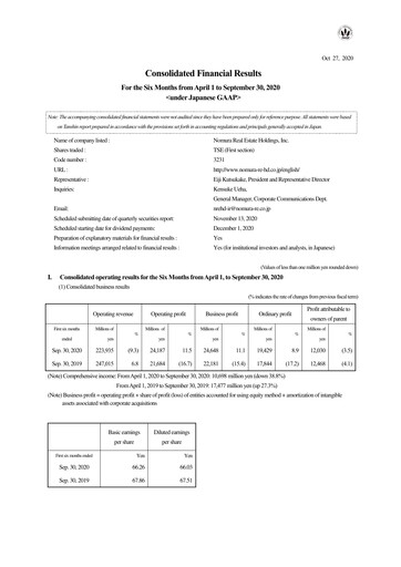 Thumbnail Nomura Real Estate Holdings Half-year Report 2020-h1