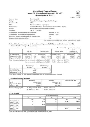 Thumbnail Kobe Steel Half-year Report 2025-h1