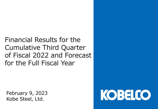 Thumbnail Kobe Steel Quarterly Report 2022-q3