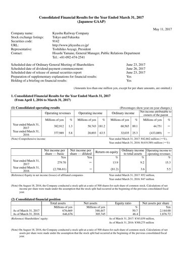 Thumbnail Kyushu Railway Company Financial Statement fy2017