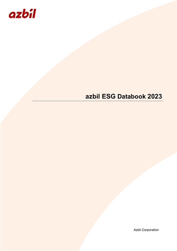 Thumbnail Azbil Corporation ESG Report 2023