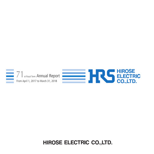 Thumbnail Hirose Electric Annual Report 2018