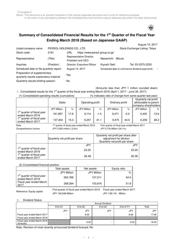 Thumbnail Persol Holdings Quarterly Report 2017-q1