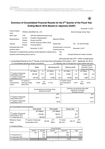 Thumbnail Persol Holdings Quarterly Report 2017-q2