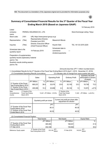 Thumbnail Persol Holdings Quarterly Report 2018-q3