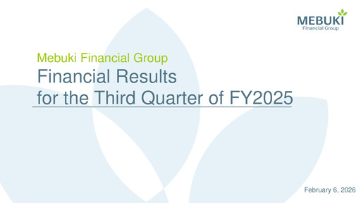 Thumbnail Mebuki Financial Group Quarterly Report 2025-q3