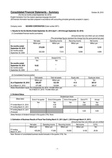 Thumbnail Nichirei Corporation Quarterly Report 2011-q2