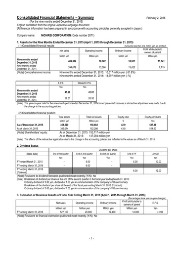 Thumbnail Nichirei Corporation Quarterly Report 2016-q3