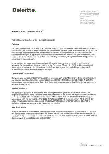 Miniature Oji Holdings Bilan financier fy2020