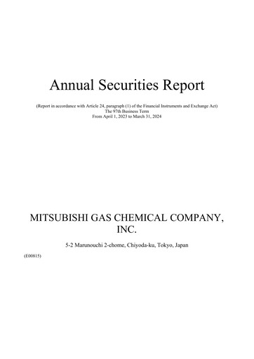 Thumbnail Mitsubishi Gas Chemical Company Annual Report 2024