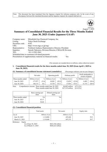 Thumbnail Mitsubishi Gas Chemical Company Quarterly Report 2025-q1