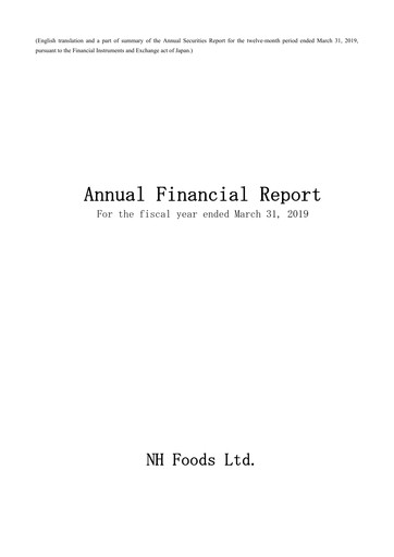 Thumbnail NH Foods (Nipponham) Financial Report 2019