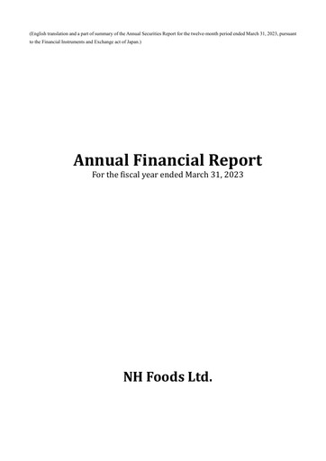 Thumbnail NH Foods (Nipponham) Financial Report 2023