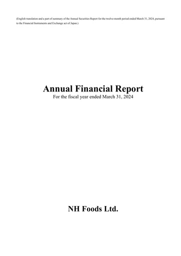Thumbnail NH Foods (Nipponham) Financial Statement fy2024