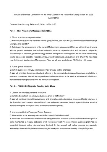 Thumbnail NH Foods (Nipponham) Quarterly Report 2026-q3