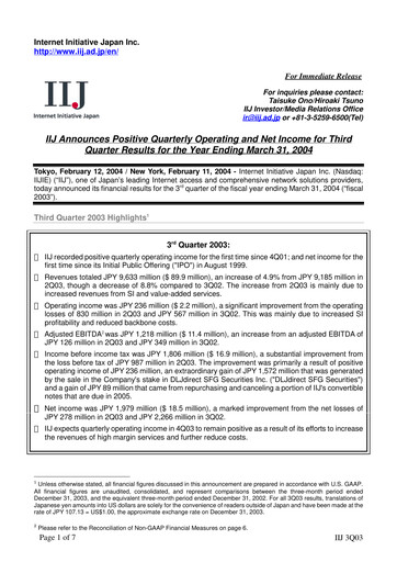 Thumbnail Internet Initiative Japan Inc. Quarterly Report 2003-q3