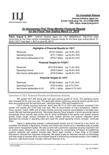 Thumbnail Internet Initiative Japan Inc. Quarterly Report 2017-q1