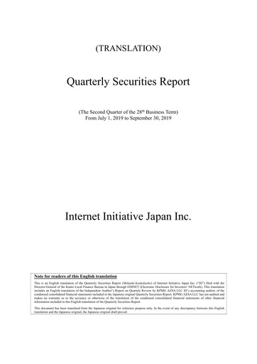 Thumbnail Internet Initiative Japan Inc. Quarterly Report 2019-q2