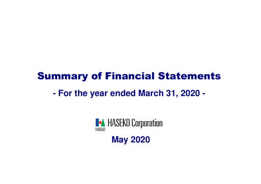 Thumbnail HASEKO Corporation Financial Statement fy2019