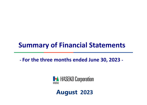 Thumbnail HASEKO Corporation Quarterly Report 2023-q1