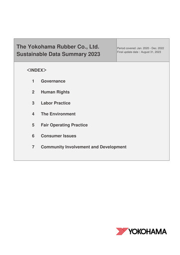 Thumbnail The Yokohama Rubber Company ESG Report 2023