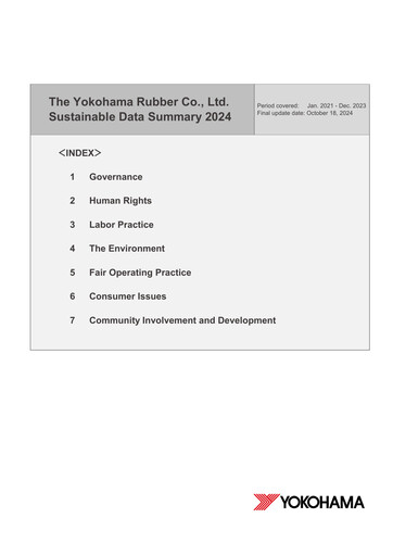 Thumbnail The Yokohama Rubber Company ESG Report 2024