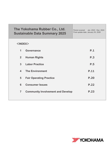 Thumbnail The Yokohama Rubber Company ESG Report 2025