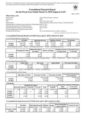 Thumbnail BIPROGY Financial Statement fy2015