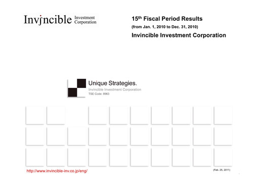Thumbnail Invincible Investment Corporation Half-year Report 2010-h2