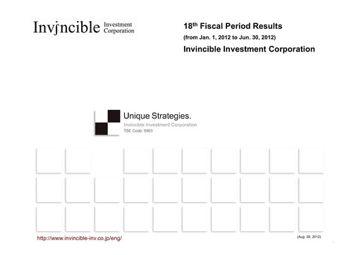 Thumbnail Invincible Investment Corporation Half-year Report 2012-h1