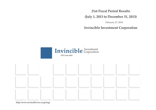 Thumbnail Invincible Investment Corporation Half-year Report 2013-h2
