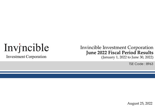 Thumbnail Invincible Investment Corporation Half-year Report 2022-h1