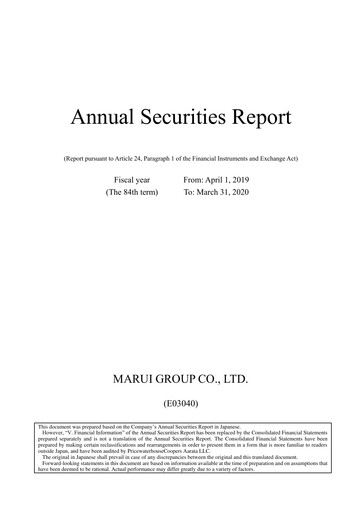 Thumbnail Marui Group Annual Report 2020