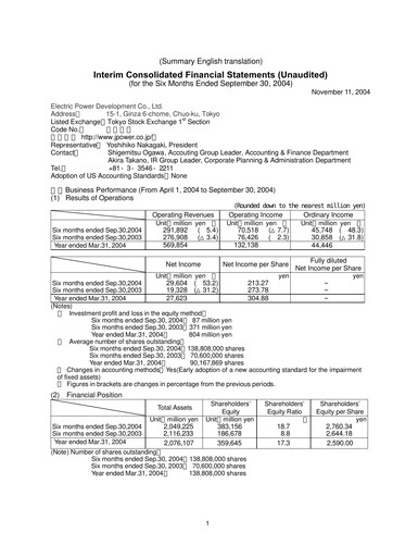 Thumbnail J-POWER (Electric Power Development) Half-year Report 2004-h1