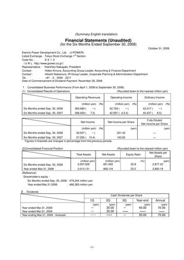 Thumbnail J-POWER (Electric Power Development) Quarterly Report 2008-q2