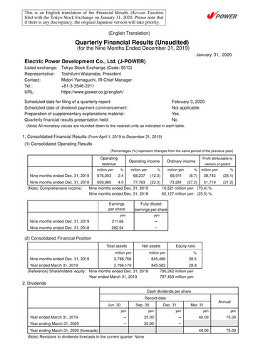 Thumbnail J-POWER (Electric Power Development) Quarterly Report 2019-q3