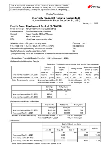 Thumbnail J-POWER (Electric Power Development) Quarterly Report 2021-q3
