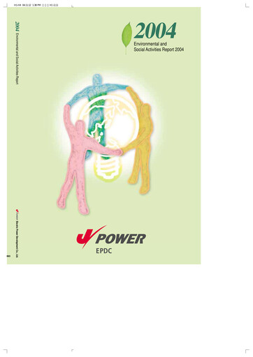 Miniature J-POWER (Electric Power Development) Rapport de durabilité 2004