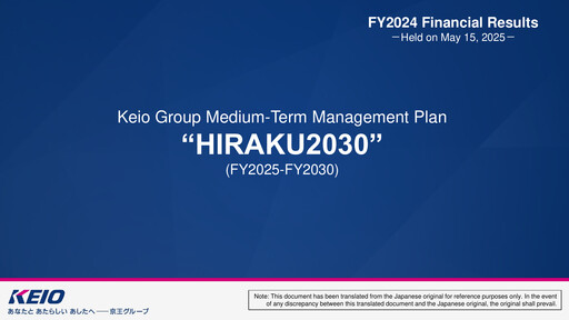 Miniature Keio Corporation Bilan financier fy2024