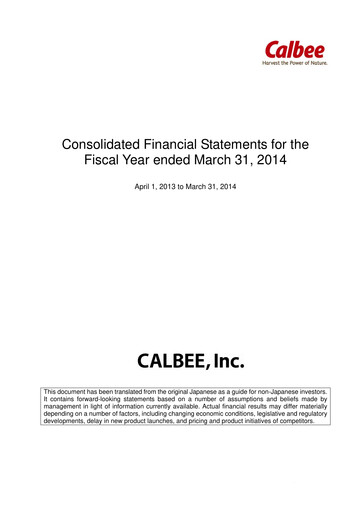 Thumbnail Calbee, Inc. Financial Report 2014