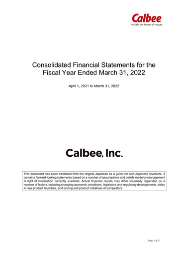 Thumbnail Calbee, Inc. Financial Report 2022
