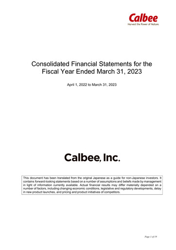 Thumbnail Calbee, Inc. Financial Report 2023