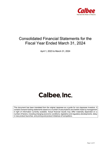 Thumbnail Calbee, Inc. Financial Report 2024
