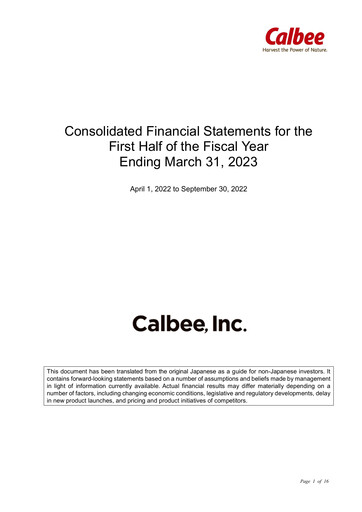 Thumbnail Calbee, Inc. Half-year Report 2023-h1
