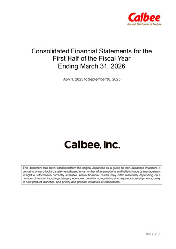 Thumbnail Calbee, Inc. Half-year Report 2026-h1
