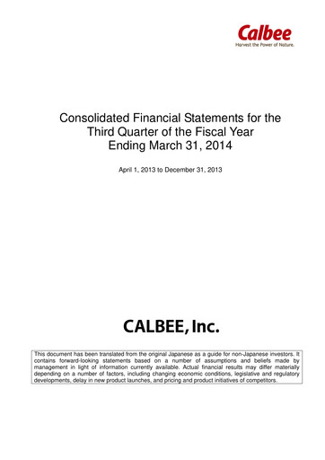 Thumbnail Calbee, Inc. Quarterly Report 2014-q3