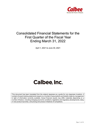 Thumbnail Calbee, Inc. Quarterly Report 2022-q1