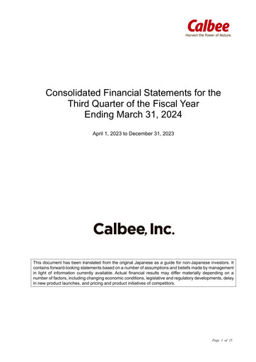 Thumbnail Calbee, Inc. Quarterly Report 2024-q3