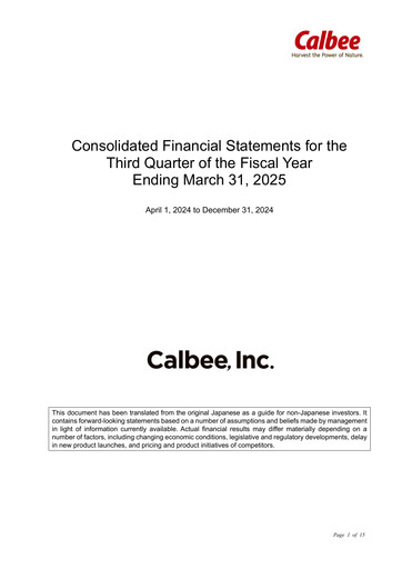 Thumbnail Calbee, Inc. Quarterly Report 2025-q3